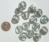 15 16mm Silver Foil (confetti) Clear Hearts